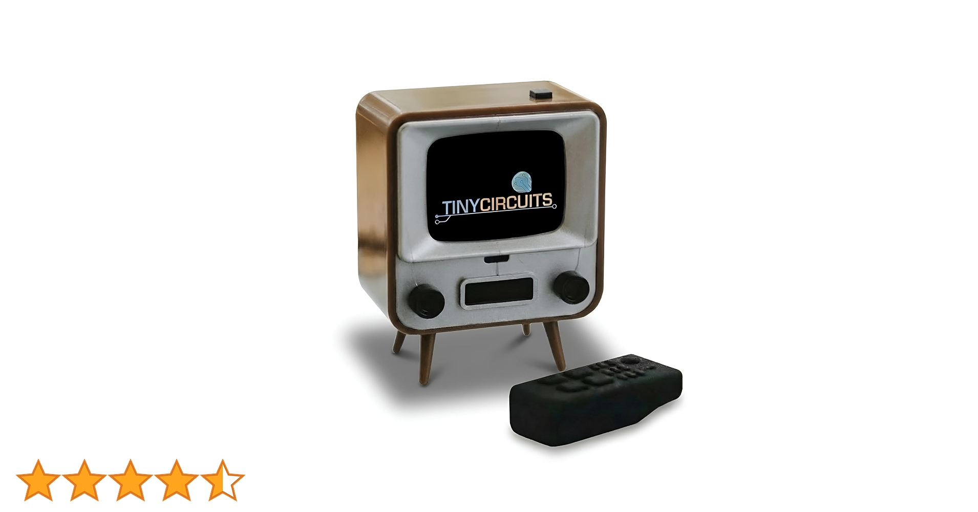 TinyTV 2 ブラウン ミニチュアテレビ リモコン付き 新品・箱難あり Amazon | TinyCircuits TinyTV 2 (ブラウン) 世界最小級レトロ